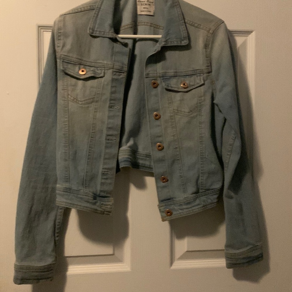 light blue denim jacket size S